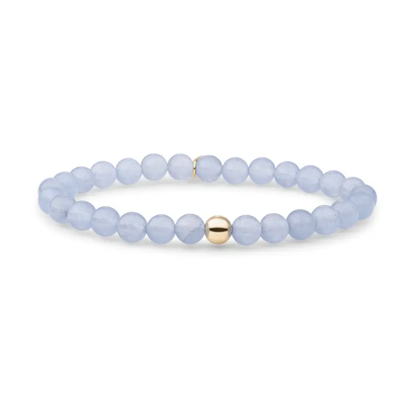 Sparkling Jewels Armband Saturn Large 6mm Ice Blue Kwarts SB-GEM72-ADD-6MM Zilverkleurig