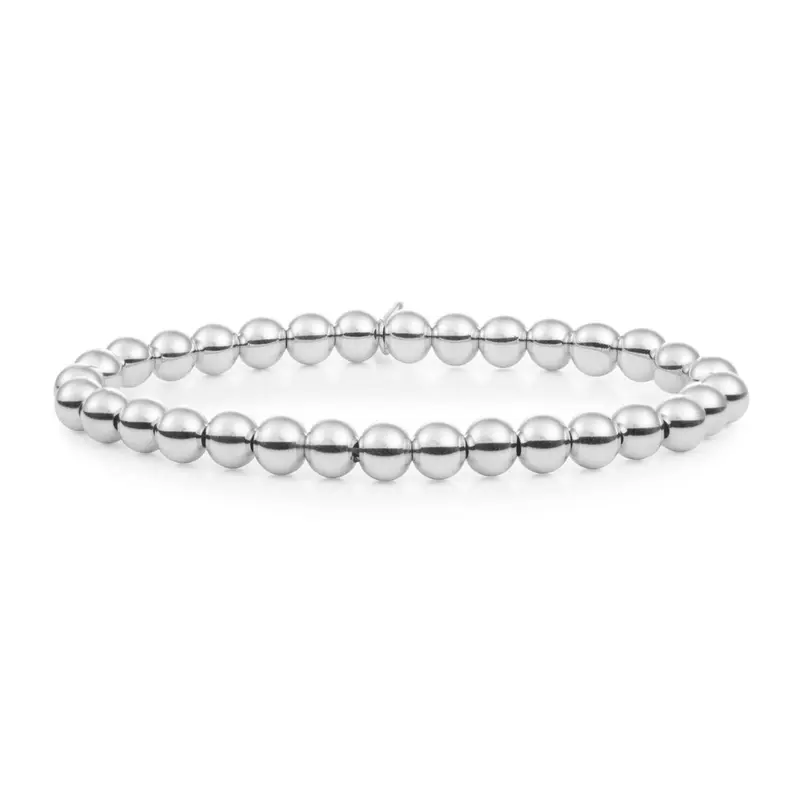 Sparkling Jewels Armband Saturn Large - Silver - 6mm SB-S-6MM-ADD Zilverkleurig