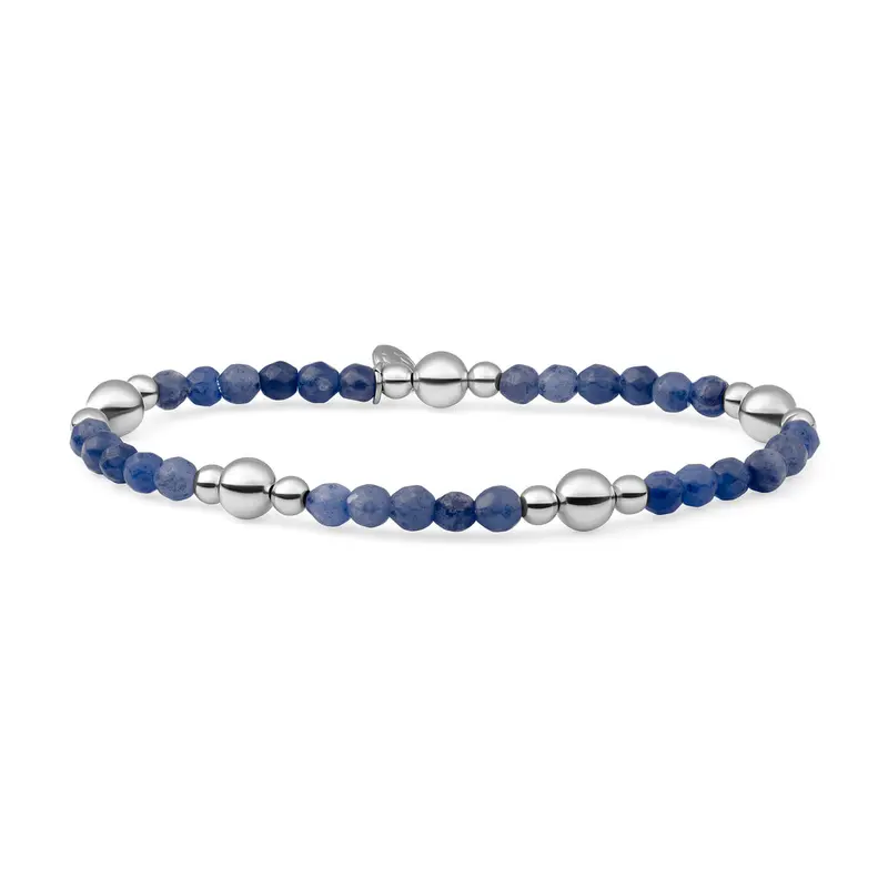 Sparkling Jewels Armband Sodaliet BLK01S-G20 Zilverkleurig