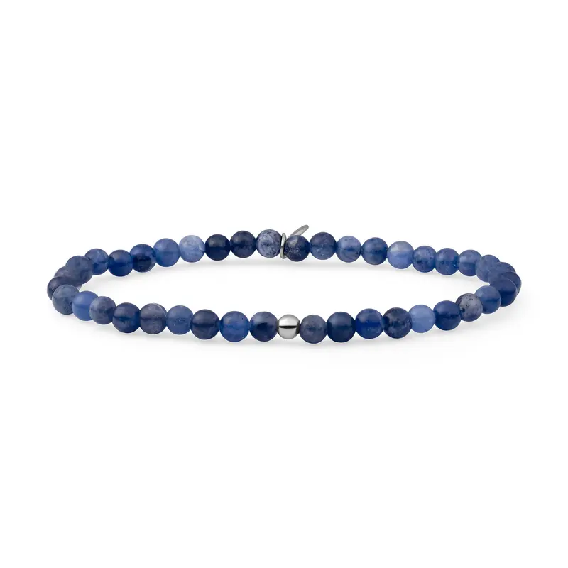 Sparkling Jewels Armband Sodaliet SB-GEM20-ADD-4MM Zilverkleurig
