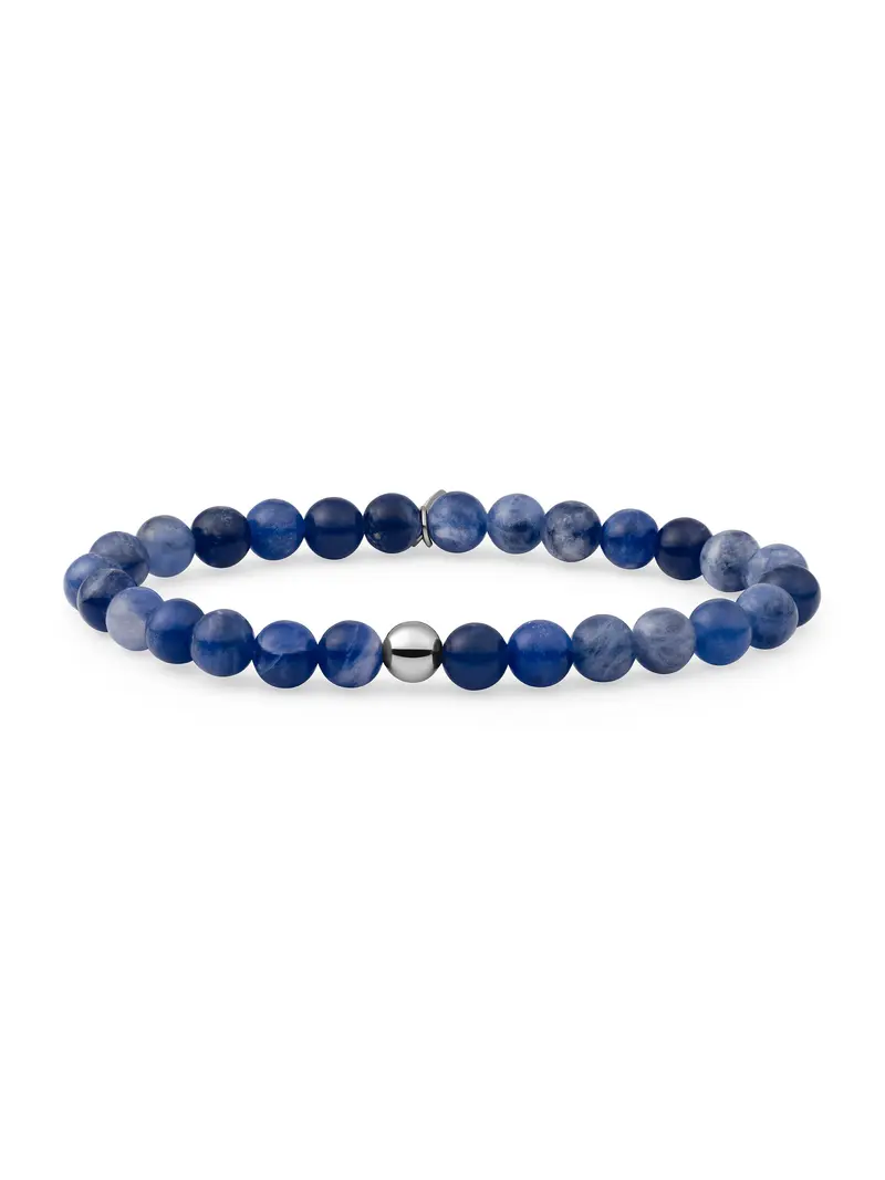 Sparkling Jewels Armband Sodaliet SB-GEM20-ADD-6MM Zilverkleurig