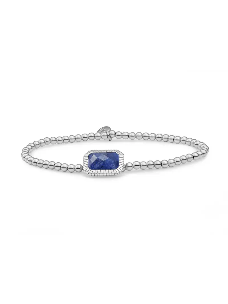 Sparkling Jewels Armband Sodaliet SB-S-3MM-BAG20 Zilverkleurig