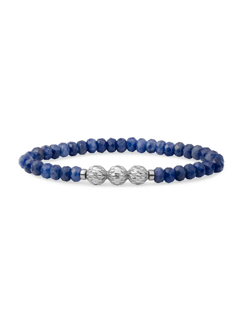 Sparkling Jewels Armband Sodaliet SB-S-6MM-FUSE-G20 Zilverkleurig