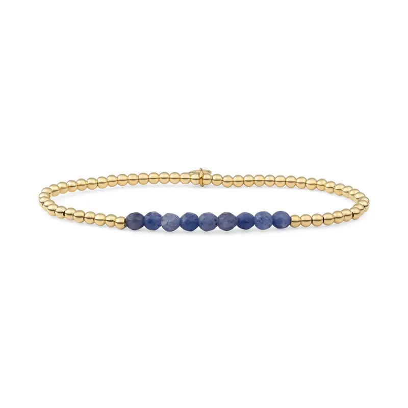 Sparkling Jewels Armband Sodaliet SBG-GEM20-3MM-LINE Goudkleurig