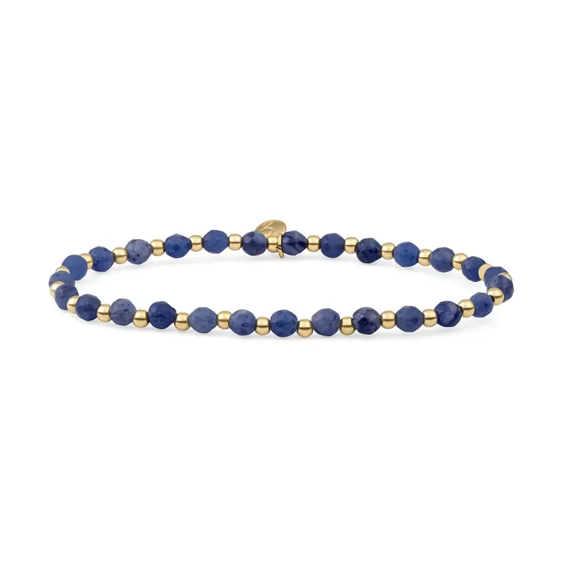 Sparkling Jewels Armband Sodaliet SBG-GEM20-3MM-MIX Goudkleurig