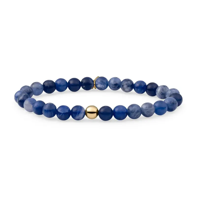 Sparkling Jewels Armband Sodaliet SBG-GEM20-ADD-6MM Goudkleurig
