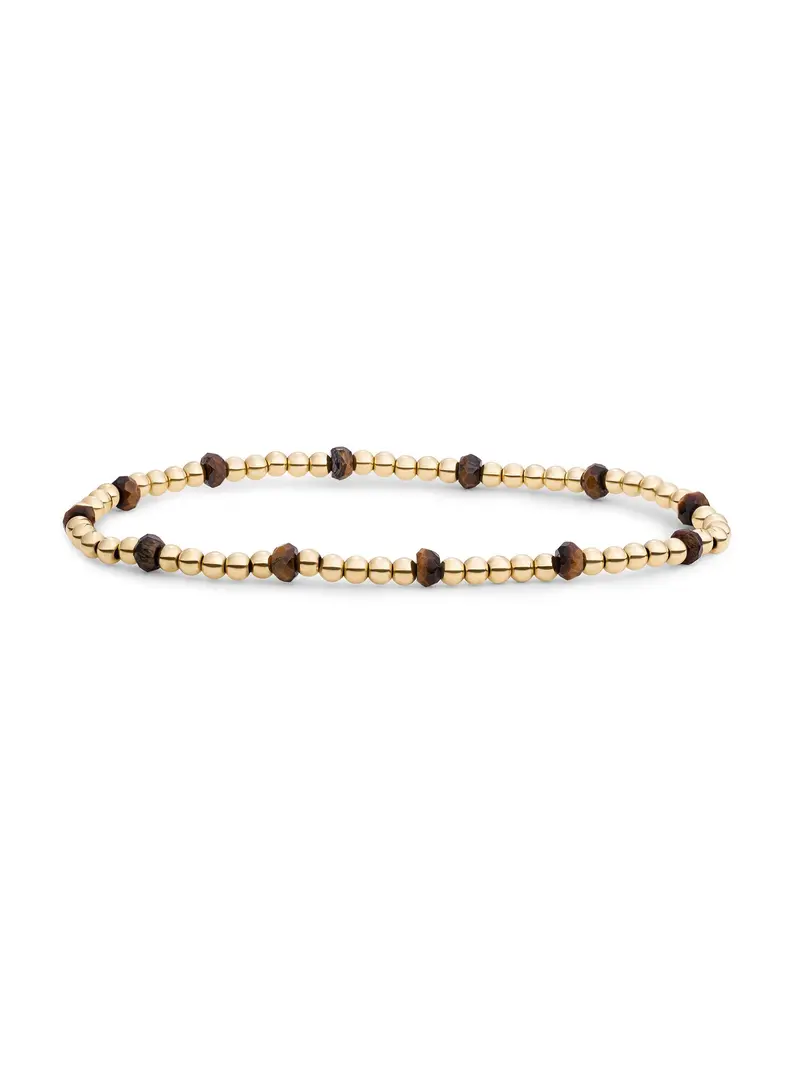 Sparkling Jewels Armband Tijgeroog SBG-GEM09-MIX-FCTRDL Goudkleurig