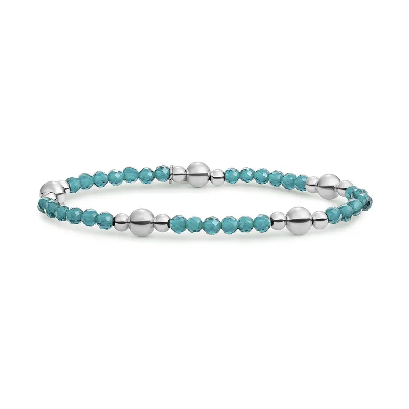 Sparkling Jewels Armband Turkoois BLK01S-G70 Zilverkleurig