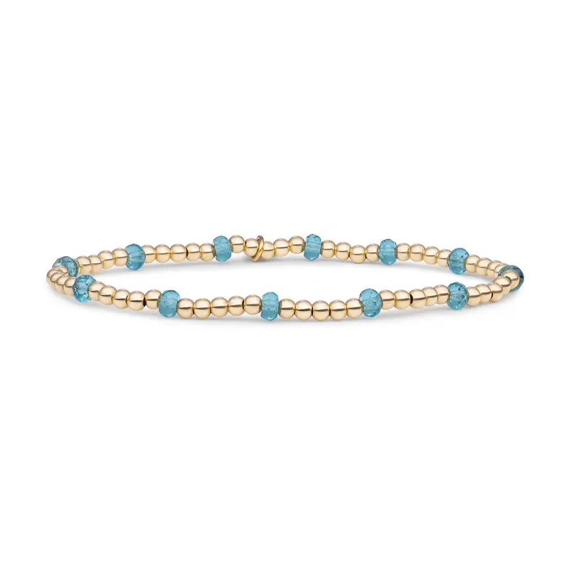 Sparkling Jewels Armband Turkoois SBG-GEM70-MIX-FCTRDL Goudkleurig
