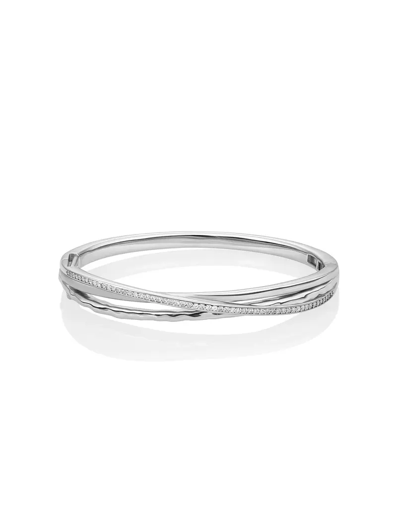 Sparkling Jewels Armband Uneven Bangle SB-BAG-02-020 Goudkleurig