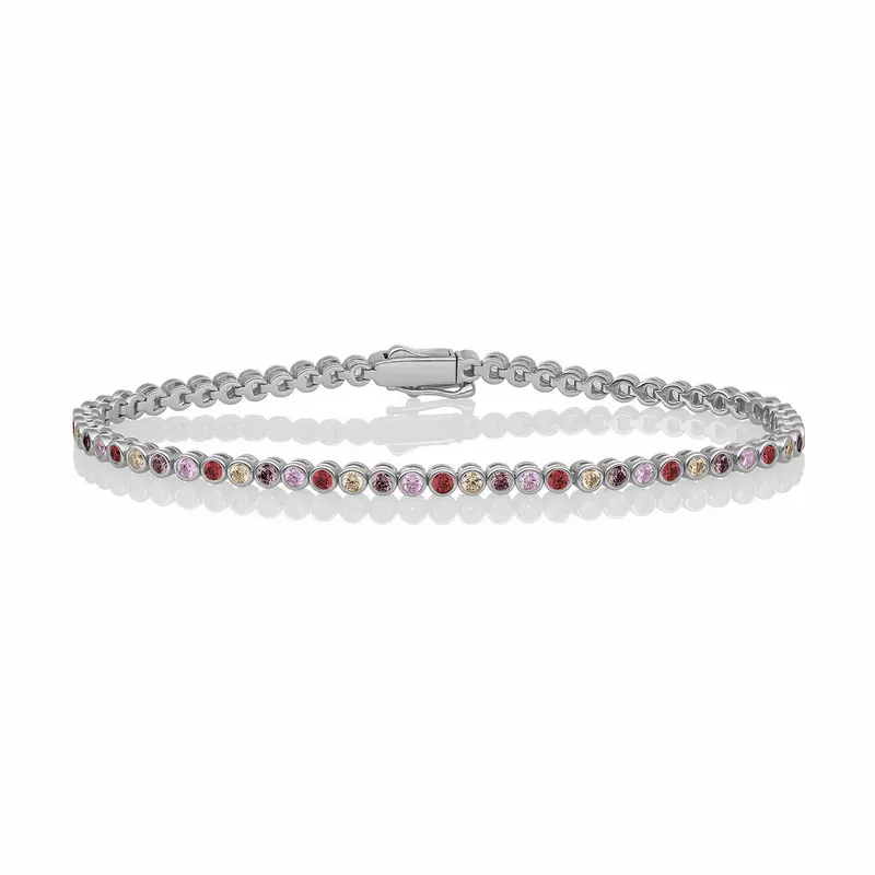 Sparkling Jewels Armband Zirkonia LK-TBS-02-S-MULTI02 Zilverkleurig