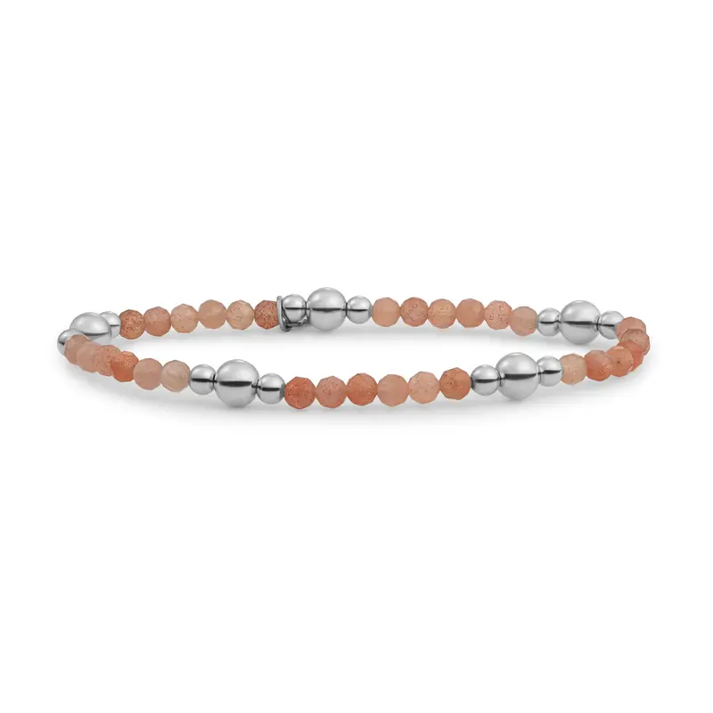 Sparkling Jewels Armband Zonnesteen BLK01S-G58 Bicolor