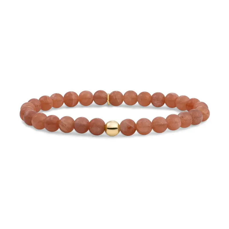 Sparkling Jewels Armband Zonnesteen SBG-GEM58-ADD-6MM Goudkleurig