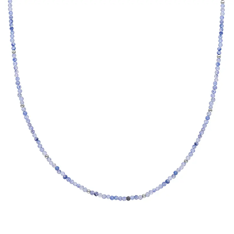 Sparkling Jewels Hanger Blauwe aventurijn NLK04S-G37 Zilverkleurig