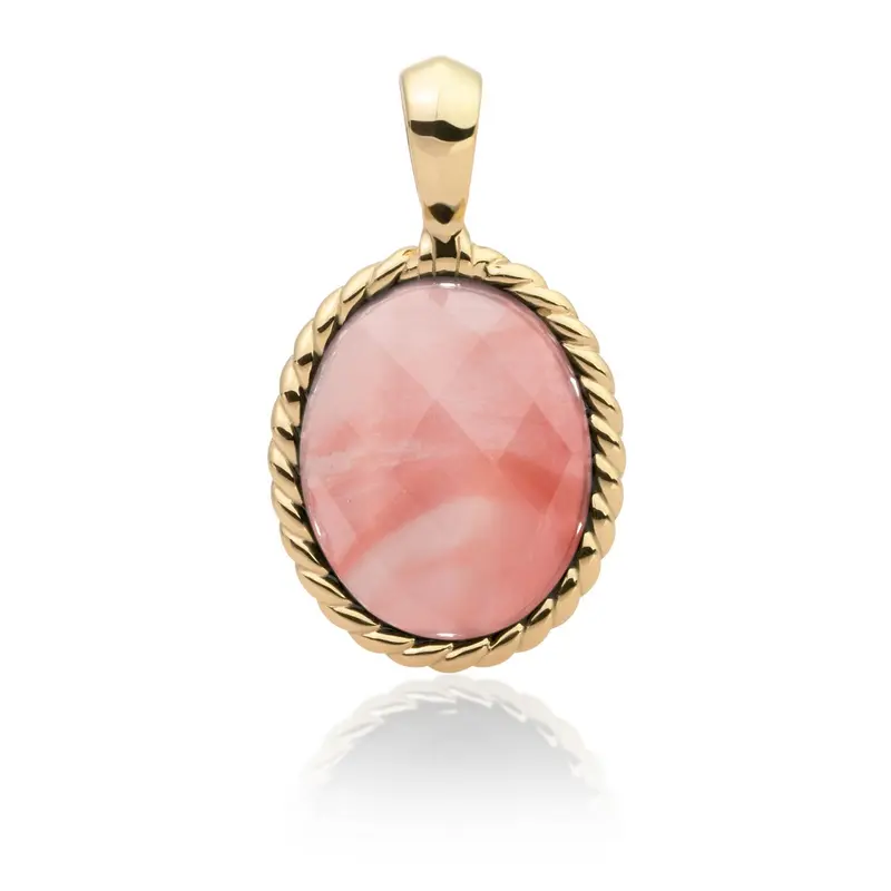Sparkling Jewels Hanger Cherry kwarts SPG21-G25 Zilverkleurig