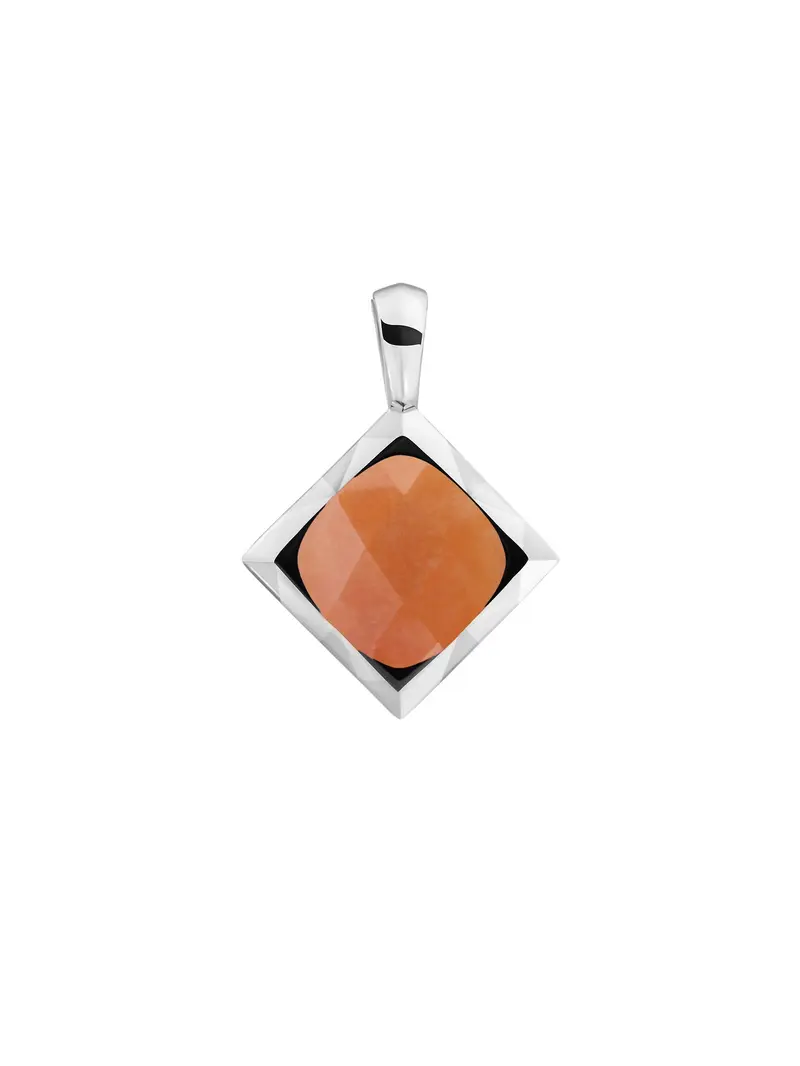 Sparkling Jewels Hanger Cushion Cut Amulet Rode Aventurijn SPG32-G28 Goudkleurig