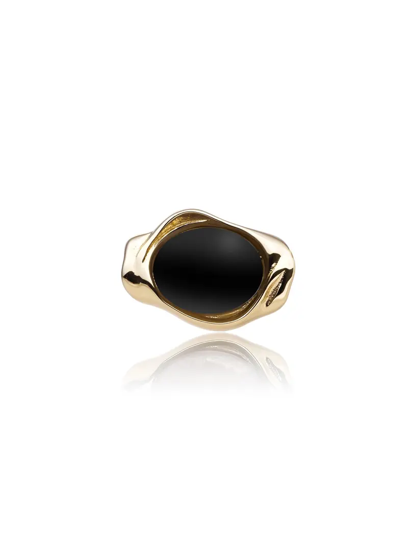 Sparkling Jewels Hanger Flow Amulet Onyx SPG41-G07 Goudkleurig