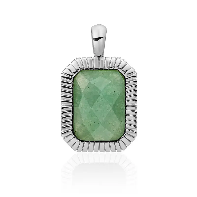 Sparkling Jewels Hanger Groene aventurijn SP23 G29 SP23-G29 Goudkleurig