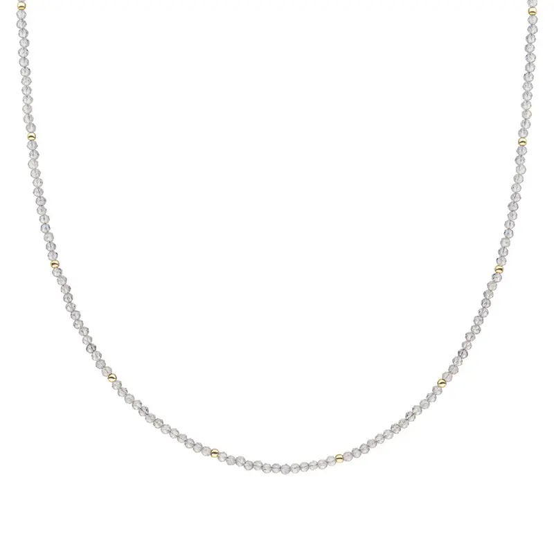 Sparkling Jewels Hanger Labradoriet NLK04G-G18 Zilverkleurig