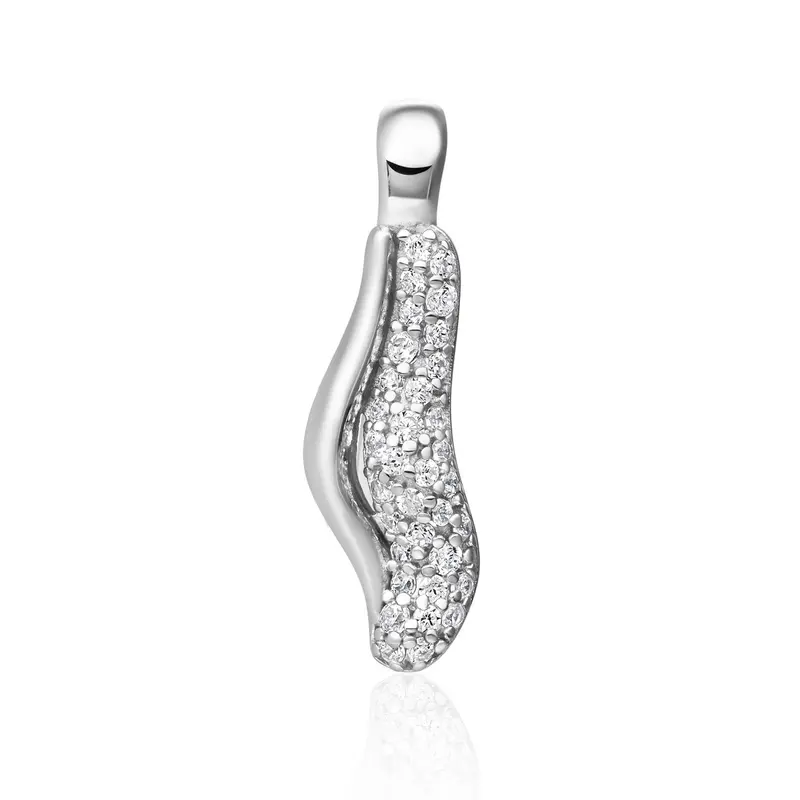 Sparkling Jewels Hanger Pavé Twirl Clip Zirkonia PENS32 Zilverkleurig