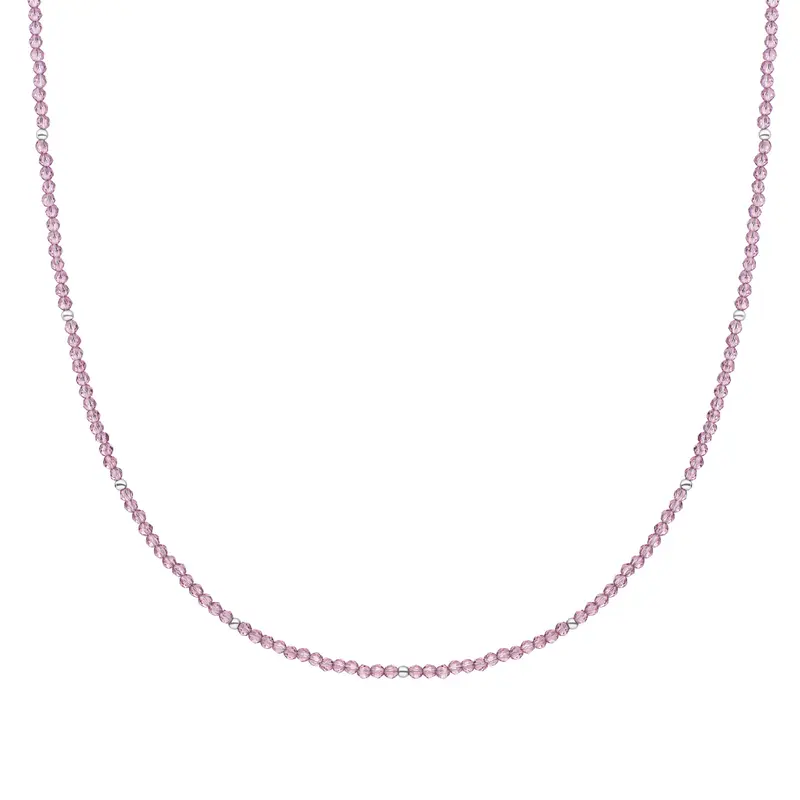 Sparkling Jewels Hanger Roze Kwarts NLK04S-G59 Goudkleurig