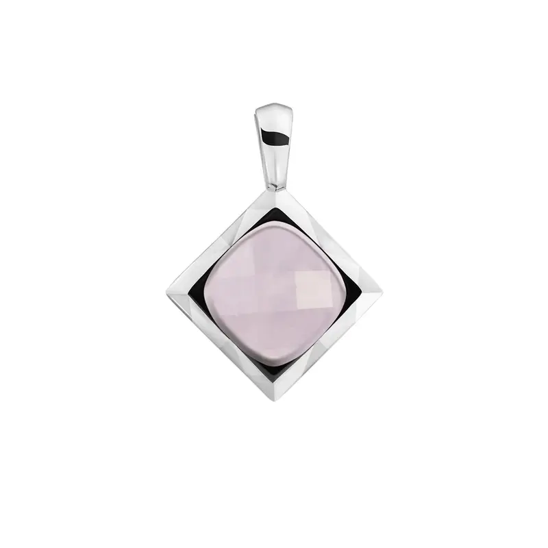 Sparkling Jewels Hanger Rozenkwarts Cushion SP32 G13 SP32-G13 Zilverkleurig