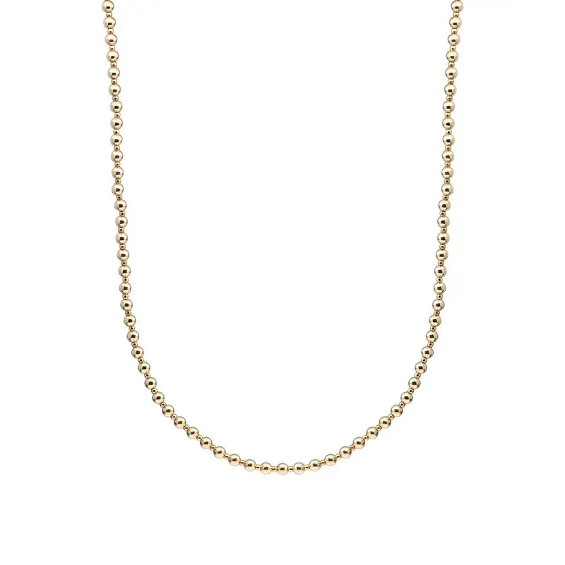 Sparkling Jewels Ketting 2mm + 4mm NLK-G-MIX-042 Goudkleurig