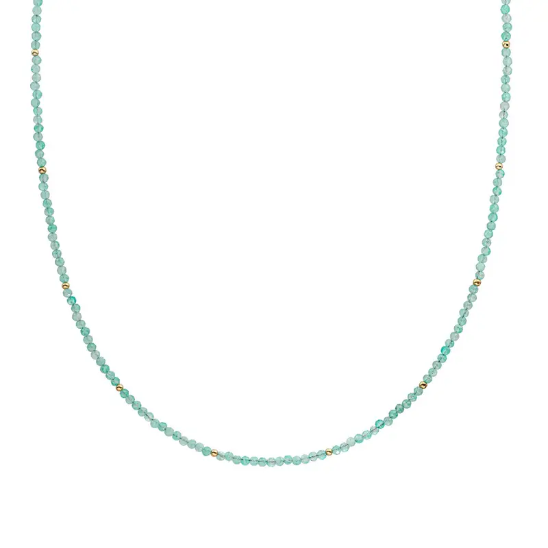 Sparkling Jewels Ketting Amazoniet NLK04G-G57 Goudkleurig