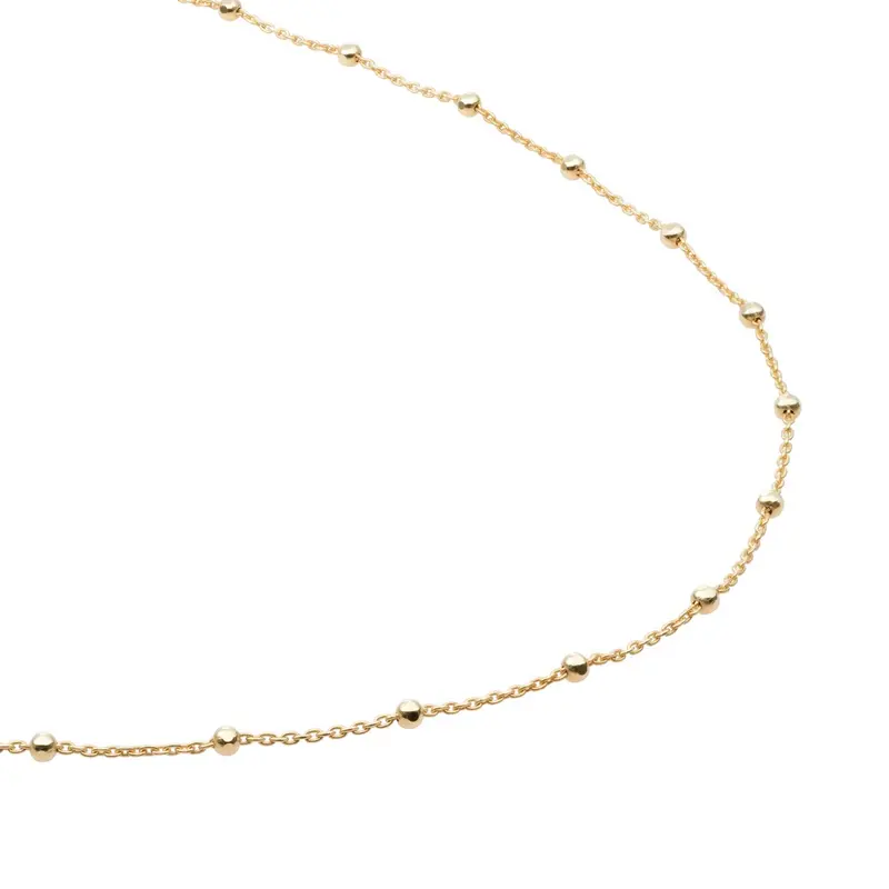 Sparkling Jewels Ketting Faceted Ball Chain SN-SBG-042 Goudkleurig