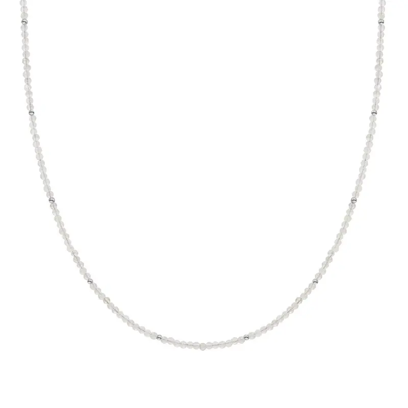 Sparkling Jewels Ketting Maansteen NLK04S-G54 Zilverkleurig