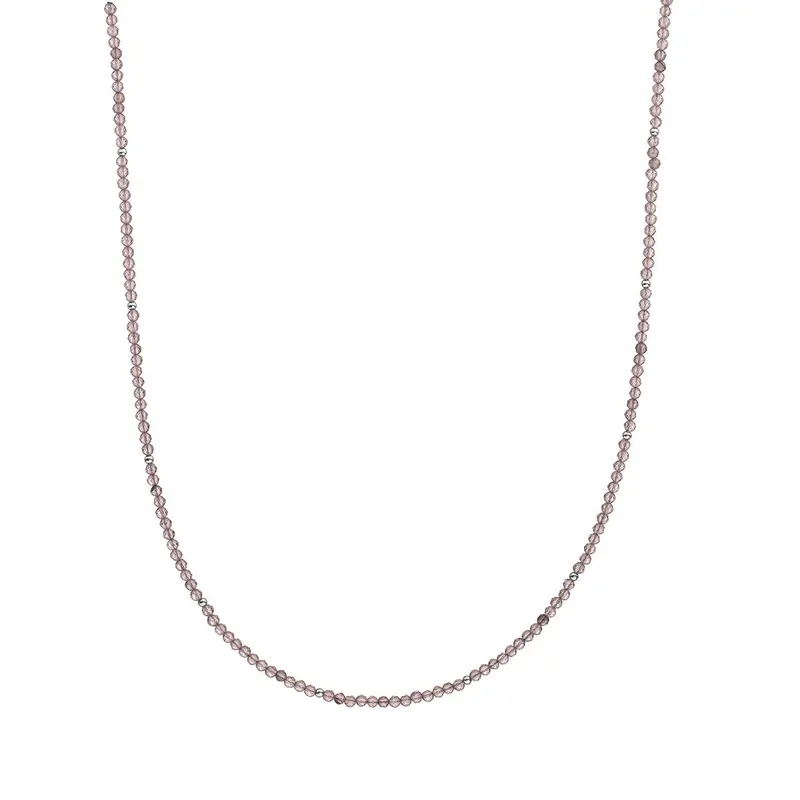 Sparkling Jewels Ketting Rookkwarts NLK04S-G23 Zilverkleurig