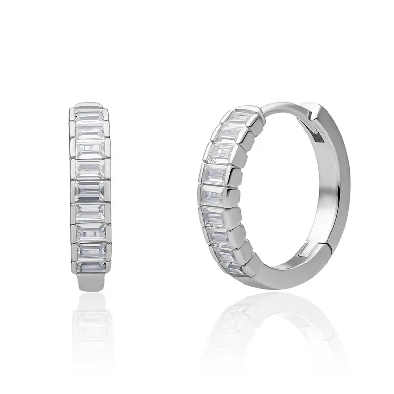 Sparkling Jewels Oorbellen Zirkonia EAS23 Zilverkleurig