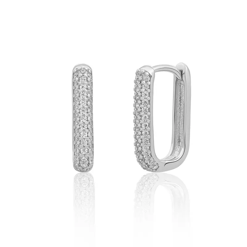 Sparkling Jewels Oorbellen Zirkonia EAS24 Zilverkleurig