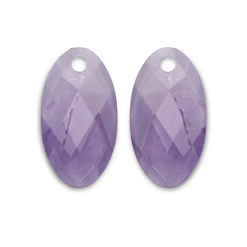 Sparkling Jewels Oorstenen Large Leaf Amethist EAGEM05-FCLF-L