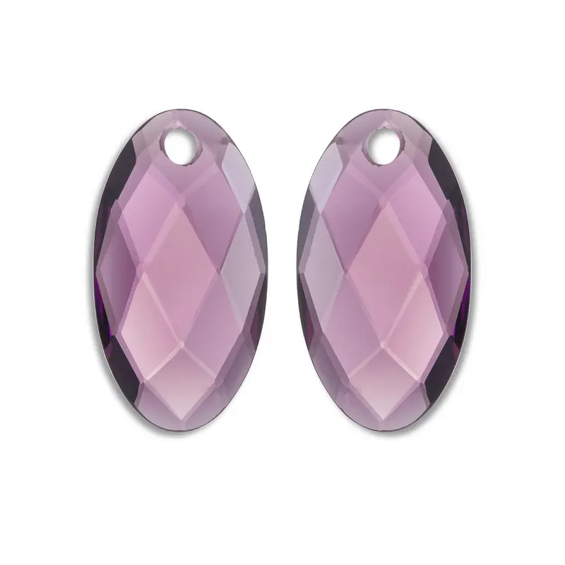 Sparkling Jewels Oorstenen Large Leaf - Aubergine Kwarts EAGEM59-FCLF-L