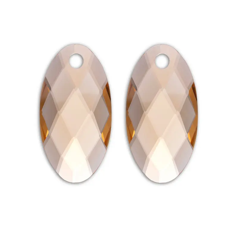 Sparkling Jewels Oorstenen Large Leaf - Light Gold Citrienkwarts EAGEM65-FCLF-L