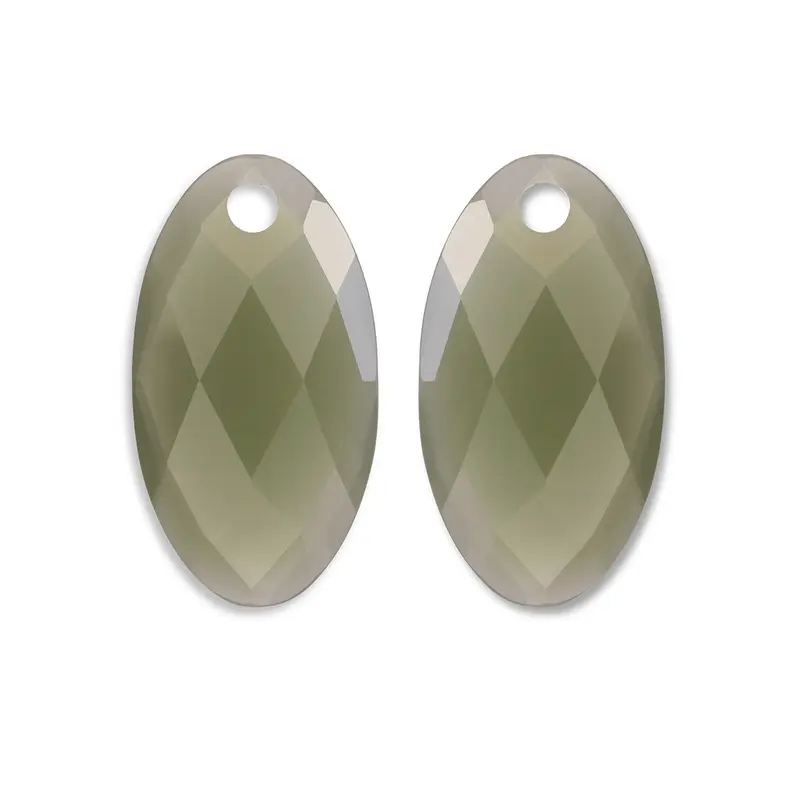 Sparkling Jewels Oorstenen Large Leaf - Lime Jade EAGEM64-FCLF-L