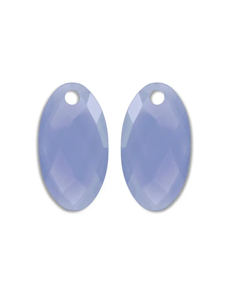 Sparkling Jewels Oorstenen Large Leaf - Milky Blue Jade EAGEM68-FCLF-L