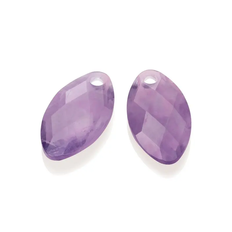 Sparkling Jewels Oorstenen Leaf Amethist EAGEM05-FCLF-S