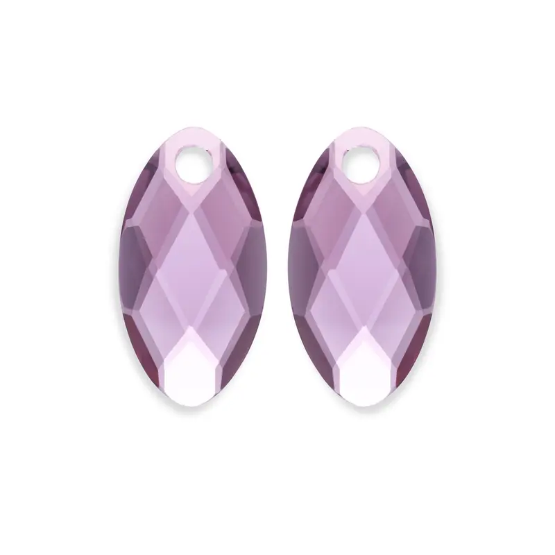 Sparkling Jewels Oorstenen Leaf Aubergine Kwarts EAGEM59-FCLF-S