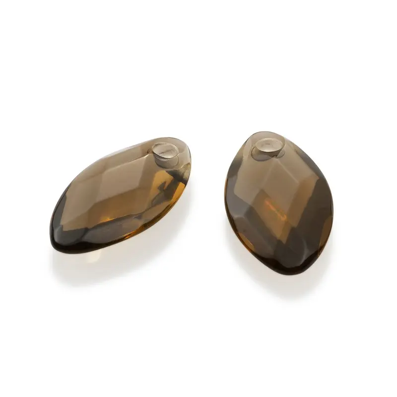 Sparkling Jewels Oorstenen Leaf Earleaf Rookkwarts EAGEM23-FCLF-S