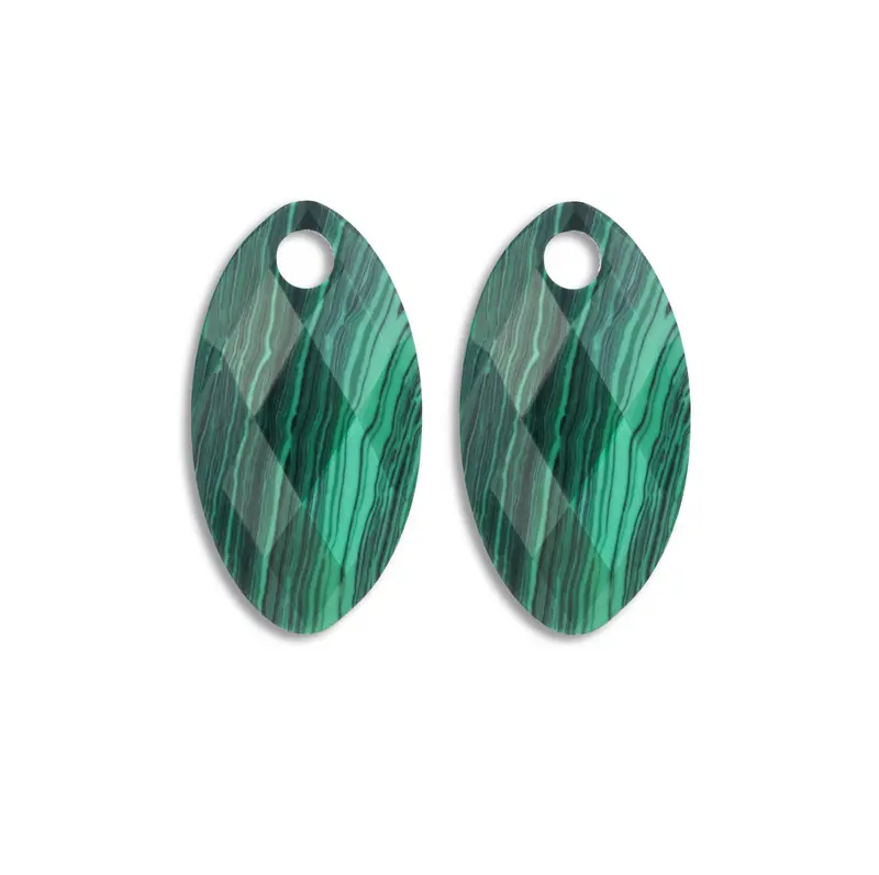 Sparkling Jewels Oorstenen Leaf Malachiet EAGEM73-FCLF-S