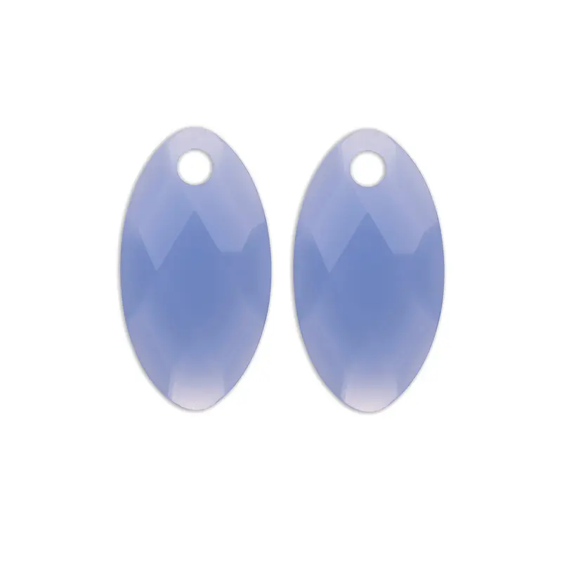 Sparkling Jewels Oorstenen Leaf - Milky Blue Jade EAGEM68-FCLF-S
