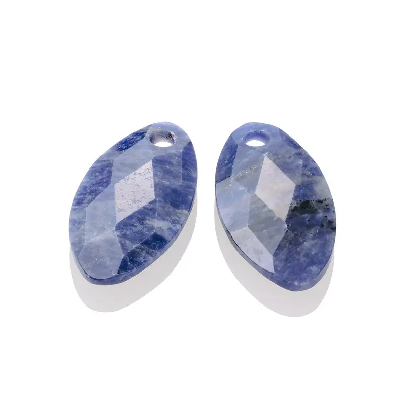 Sparkling Jewels Oorstenen Leaf Sodaliet EAGEM20-FCLF-S
