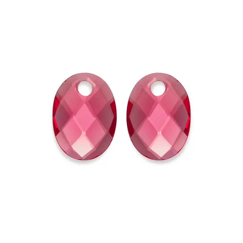 Sparkling Jewels Oorstenen Medium Oval Fuchsia Kwarts EAGEM51-MO