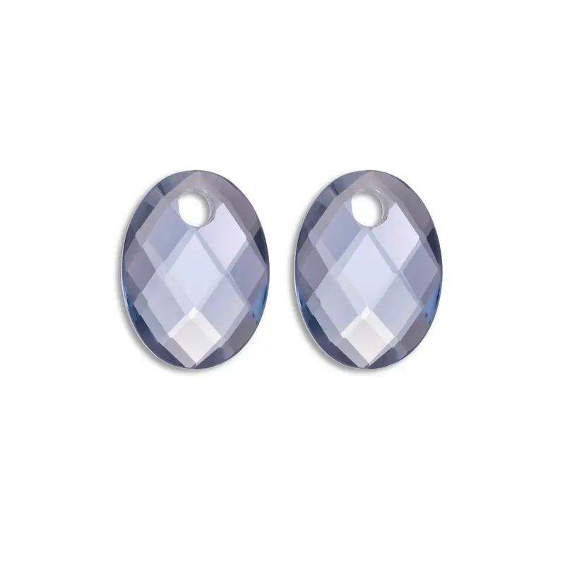 Sparkling Jewels Oorstenen Medium Oval Ice Blue Kwarts EAGEM72-MO