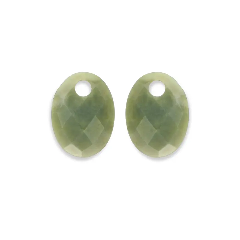 Sparkling Jewels Oorstenen Medium Oval Jade EAGEM61-MO