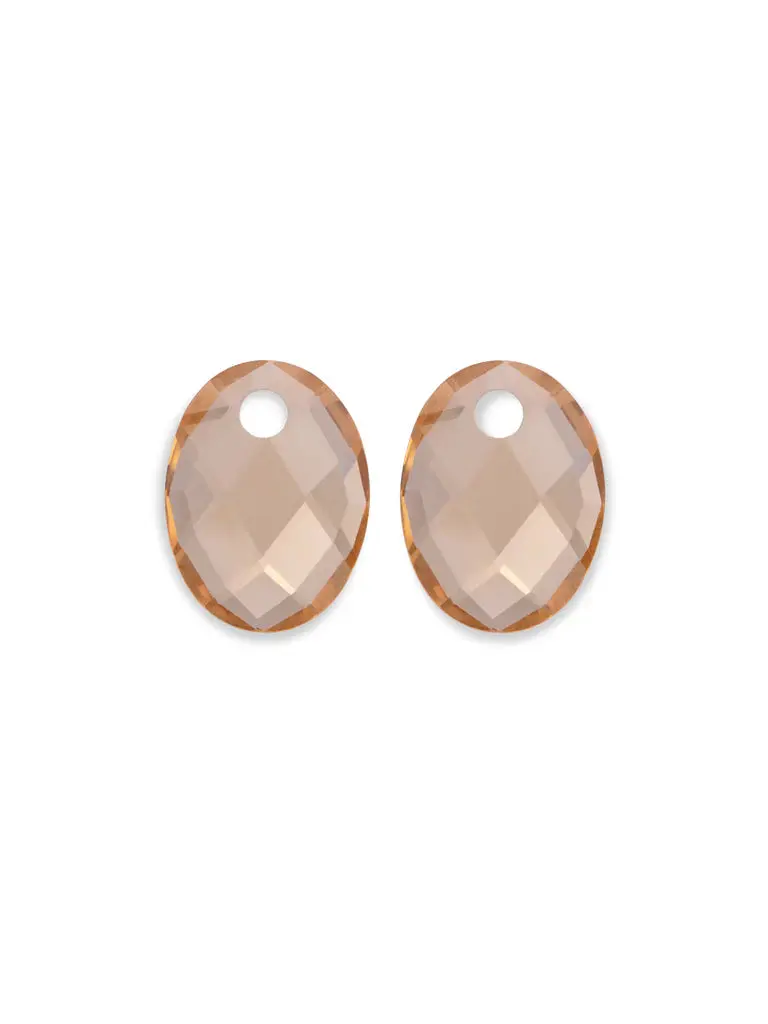 Sparkling Jewels Oorstenen Medium Oval - Light Gold Citrien EAGEM65-MO