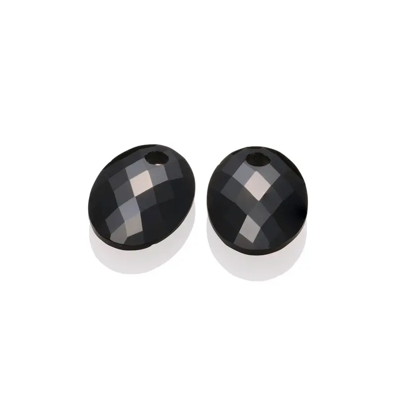 Sparkling Jewels Oorstenen Medium Oval Onyx EAGEM07-MO
