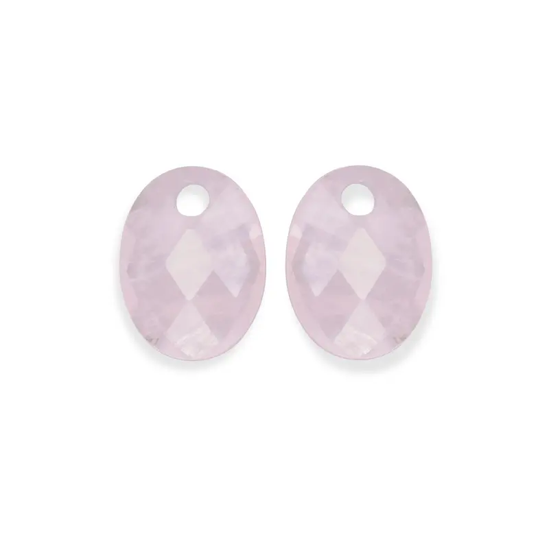 Sparkling Jewels Oorstenen Medium Oval Rozenkwarts EAGEM13-MO